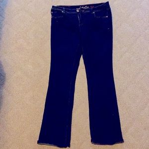 INC dark blue leg jeans. Size 14.